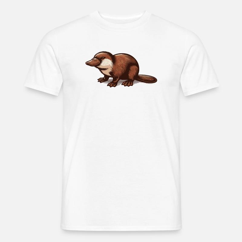 Schnabeltier - Männer T-Shirt - Weiß