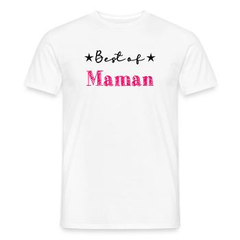 MOM. MOTHER'S DAY. HAPPY MOTHER'S DAY - Men's T-Shirt - white - Front - AI Model Male 178 dark (178cm)