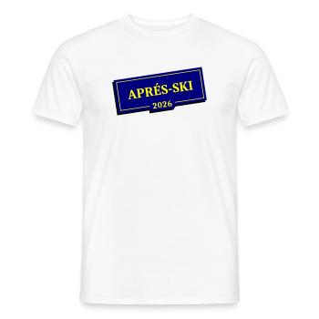 Apres Ski 2026 - Männer T-Shirt - Weiß - Vorne - AI Model Male 178 dark (178cm)