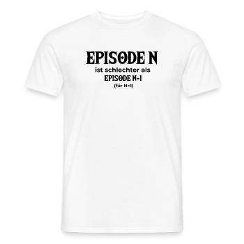 EPISODE N - Männer T-Shirt - Weiß - Vorne - AI Model Male 178 dark (178cm)