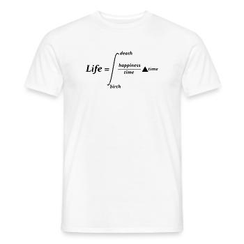 Vie Mort Bonheur Temps naissance - T-shirt homme - blanc - Devant - AI Model Male 178 dark (178cm)