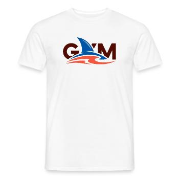 Logo de la salle de sport Wave Crest - T-shirt homme - blanc - Devant - AI Model Male 178 dark (178cm)