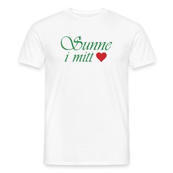 Sunne in meinem Herzen - Männer T-Shirt - Weiß - Vorne - AI Model Male 178 dark (178cm)
