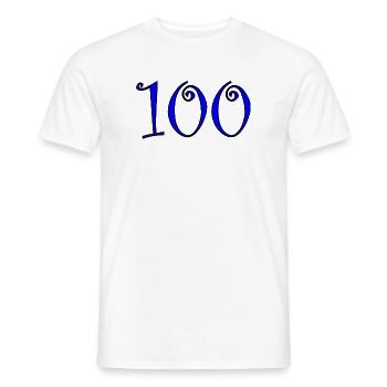 100. 100 JAHRE. 100-JÄHRIGES JUBILÄUM. GEBURTSTAG 100 - Männer T-Shirt - Weiß - Vorne - AI Model Male 178 dark (178cm)
