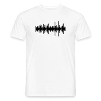 Piste audio - T-shirt homme - blanc - Devant - AI Model Male 178 dark (178cm)