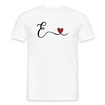 Buchstabe E Monogramm - Männer T-Shirt - Weiß - Vorne - AI Model Male 178 dark (178cm)