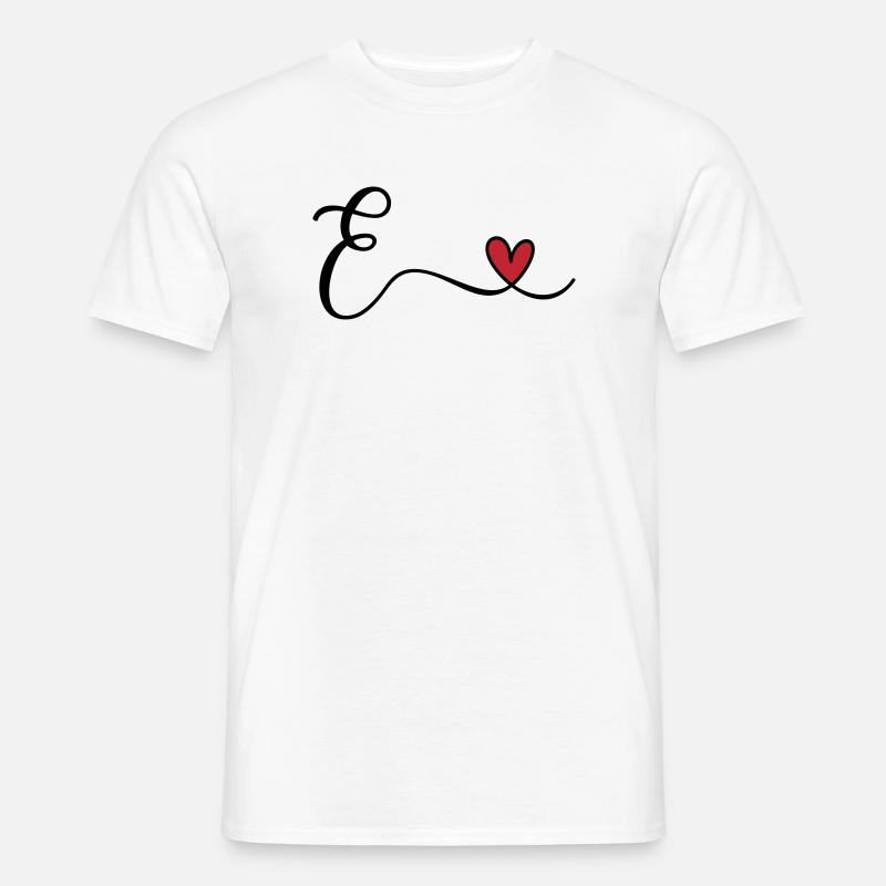 Letter E Monogram - Men's T-Shirt - white