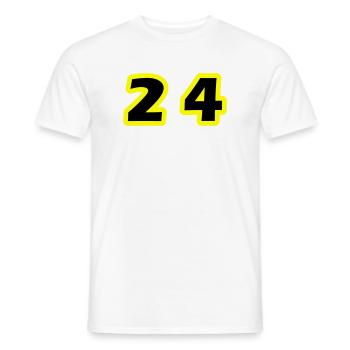 24 Symbole numérique - T-shirt homme - blanc - Devant - AI Model Male 178 dark (178cm)
