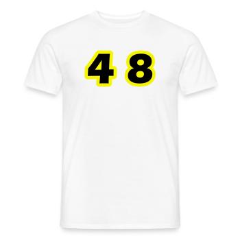 48 Number Symbol - Men's T-Shirt - white - Front - AI Model Male 178 dark (178cm)