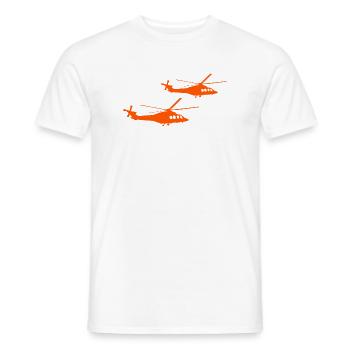 Helikopter Herzschlag Ekg - Männer T-Shirt - Weiß - Vorne - AI Model Male 178 dark (178cm)