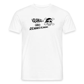 Krawall und Remmidemmi - Männer T-Shirt - Weiß - Vorne - AI Model Male 178 dark (178cm)