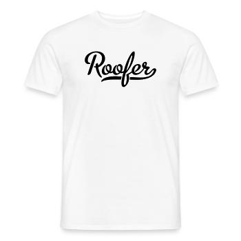 6254398 129527170 Roofer - T-shirt homme - blanc - Devant - AI Model Male 178 dark (178cm)