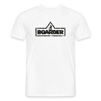 Boarder Frame White 2C - Men's T-Shirt - white - Front - AI Model Male 178 dark (178cm)