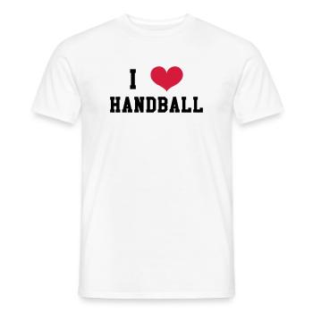 I Love Handball - Men's T-Shirt - white - Front - AI Model Male 178 dark (178cm)
