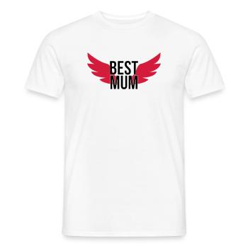 Best Mum - T-shirt homme - blanc - Devant - AI Model Male 178 dark (178cm)