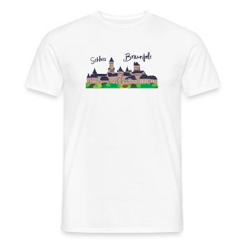 Château de Braunfels en Hesse, dessin - T-shirt homme - blanc - Devant - AI Model Male 178 dark (178cm)