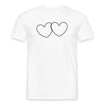 Black Heart Gift - Men's T-Shirt - white - Front - AI Model Male 178 dark (178cm)