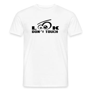 Regardez ne touchez pas ! - T-shirt homme - blanc - Devant - AI Model Male 178 dark (178cm)