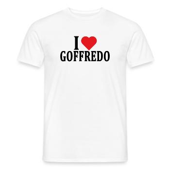 T-Shirt Ich liebe Goffredo T-Shirt Geschenkidee - Männer T-Shirt - Weiß - Vorne - AI Model Male 178 dark (178cm)