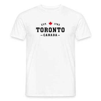 Toronto, Canada - Men's T-Shirt - white - Front - AI Model Male 178 dark (178cm)