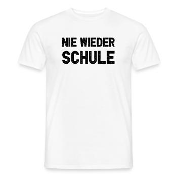 Nie Wieder Schule Lustiges Abitur Schulabschluss - Männer T-Shirt - Weiß - Vorne - AI Model Male 178 dark (178cm)