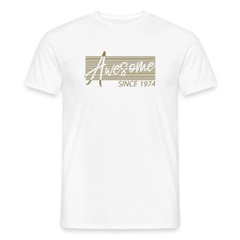 Génial depuis 1974 Anniversaire Rétro - T-shirt homme - blanc - Devant - AI Model Male 178 dark (178cm)