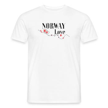 Herzen im diagonalen Liebesfluss - Männer T-Shirt - Weiß - Vorne - AI Model Male 178 dark (178cm)