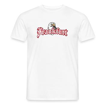 Frankfurt mit Adler und Grunge Effekt - Männer T-Shirt - Weiß - Vorne - AI Model Male 178 dark (178cm)