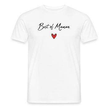 MOM. MOTHER'S DAY. HEART. FEAST. HAPPY BIRTHDAY - Men's T-Shirt - white - Front - AI Model Male 178 dark (178cm)