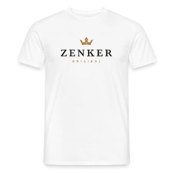 Logo original de la famille Zenker - T-shirt homme - blanc - Devant - AI Model Male 178 dark (178cm)