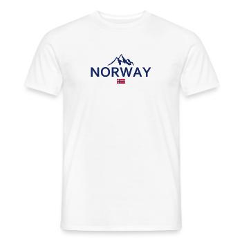 Norvège - Norvège - Norvège - Drapeau - Scandinavie - T-shirt homme - blanc - Devant - AI Model Male 178 dark (178cm)