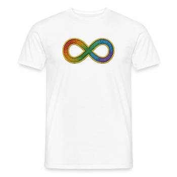 Rainbow infinity symbol for diversity - Men's T-Shirt - white - Front - AI Model Male 178 dark (178cm)