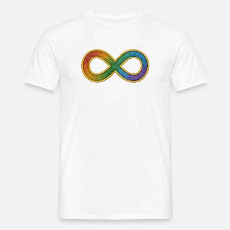 Rainbow infinity symbol for diversity - Men's T-Shirt - white