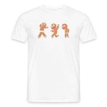 Gingerbread man Christmas gingerbread - Men's T-Shirt - white - Front - AI Model Male 178 dark (178cm)
