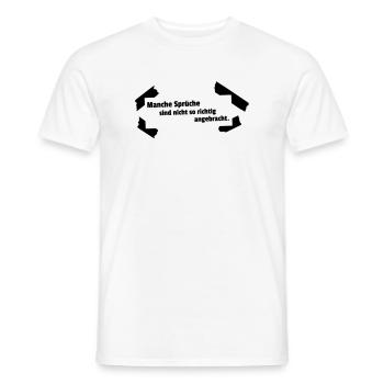 Sprueche nicht angebracht - Männer T-Shirt - Weiß - Vorne - AI Model Male 178 dark (178cm)