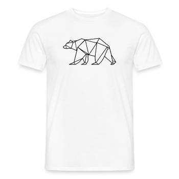 Bär Grizzly Polar Bär Polygon - Männer T-Shirt - Weiß - Vorne - AI Model Male 178 dark (178cm)