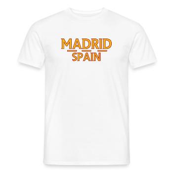 Madrid – Spain - Men's T-Shirt - white - Front - AI Model Male 178 dark (178cm)