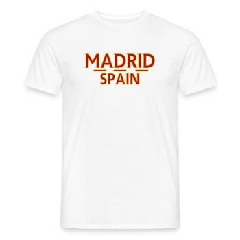 Madrid – Spain - Men's T-Shirt - white - Front - AI Model Male 178 dark (178cm)