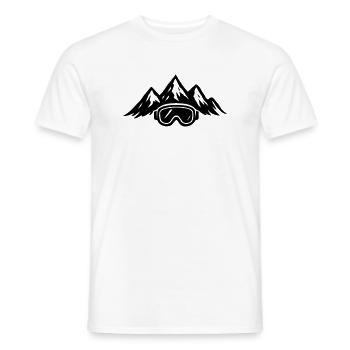 Skibrille Ski Berge Piste Symbol - Männer T-Shirt - Weiß - Vorne - AI Model Male 178 dark (178cm)