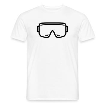 Safety glasses - Men's T-Shirt - white - Front - AI Model Male 178 dark (178cm)