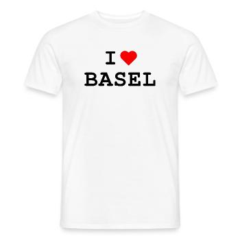 I love Basel - Ich liebe Basel - Männer T-Shirt - Weiß - Vorne - AI Model Male 178 dark (178cm)