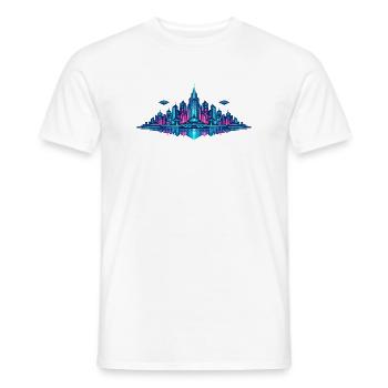 Reflet de Neon City - T-shirt homme - blanc - Devant - AI Model Male 178 dark (178cm)