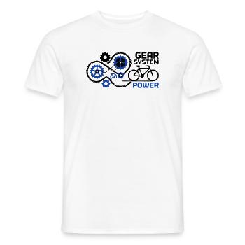 Génial Gear System Bike Nerd - T-shirt homme - blanc - Devant - AI Model Male 178 dark (178cm)