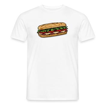 Frisches Sandwich-Illustration-Design - Männer T-Shirt - Weiß - Vorne - AI Model Male 178 dark (178cm)
