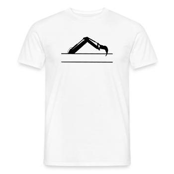 Baggerarm maßgeschneidert – Baukonstruktion - Männer T-Shirt - Weiß - Vorne - AI Model Male 178 dark (178cm)