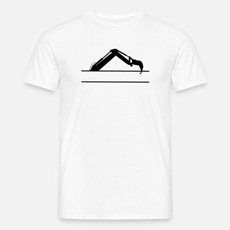 Baggerarm maßgeschneidert – Baukonstruktion - Männer T-Shirt - Weiß