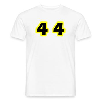 44 Number Symbol - Men's T-Shirt - white - Front - AI Model Male 178 dark (178cm)