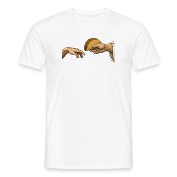 Taco – Die Kreation (Lustiger Taco) - Männer T-Shirt - Weiß - Vorne - AI Model Male 178 dark (178cm)