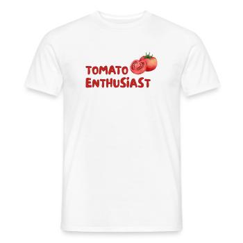 Tomato Enthusiast Graphic Tee - Männer T-Shirt - Weiß - Vorne - AI Model Male 178 dark (178cm)