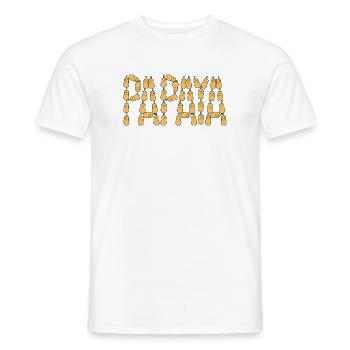 Papaya-Typografie - Männer T-Shirt - Weiß - Vorne - AI Model Male 178 dark (178cm)